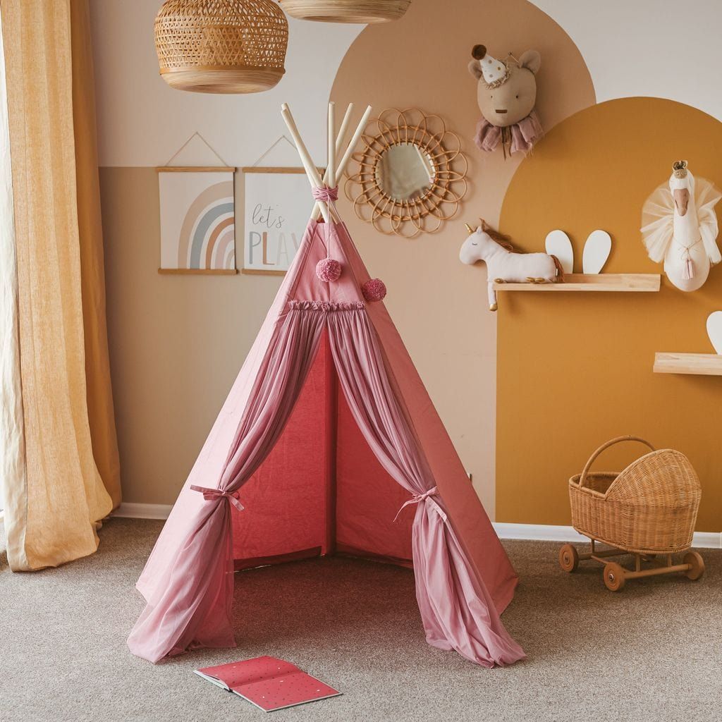 MINICAMP Fairy Kids Play Tent With Tulle in Cognac in lounge