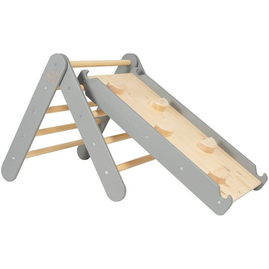 MeowBaby Wooden Ladder & 2-in-1 Slide/Climbing Wall - Grey