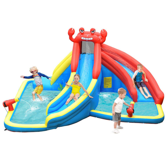 Crab Theme Water Slide & Bouncy Castle with Climbing Wall without Blower