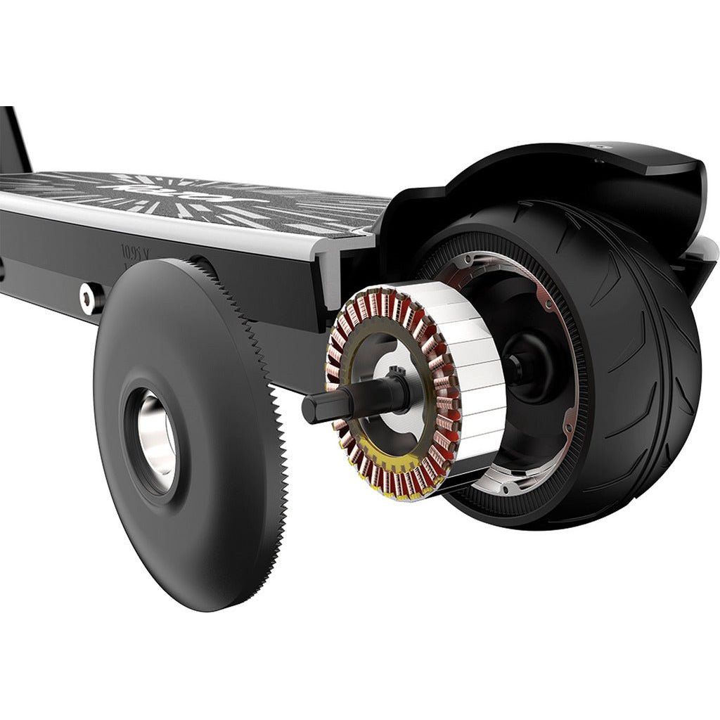 Razor Electric Tekno 10.8V Lithium-ion Scooter - Black rear wheel and motor close up