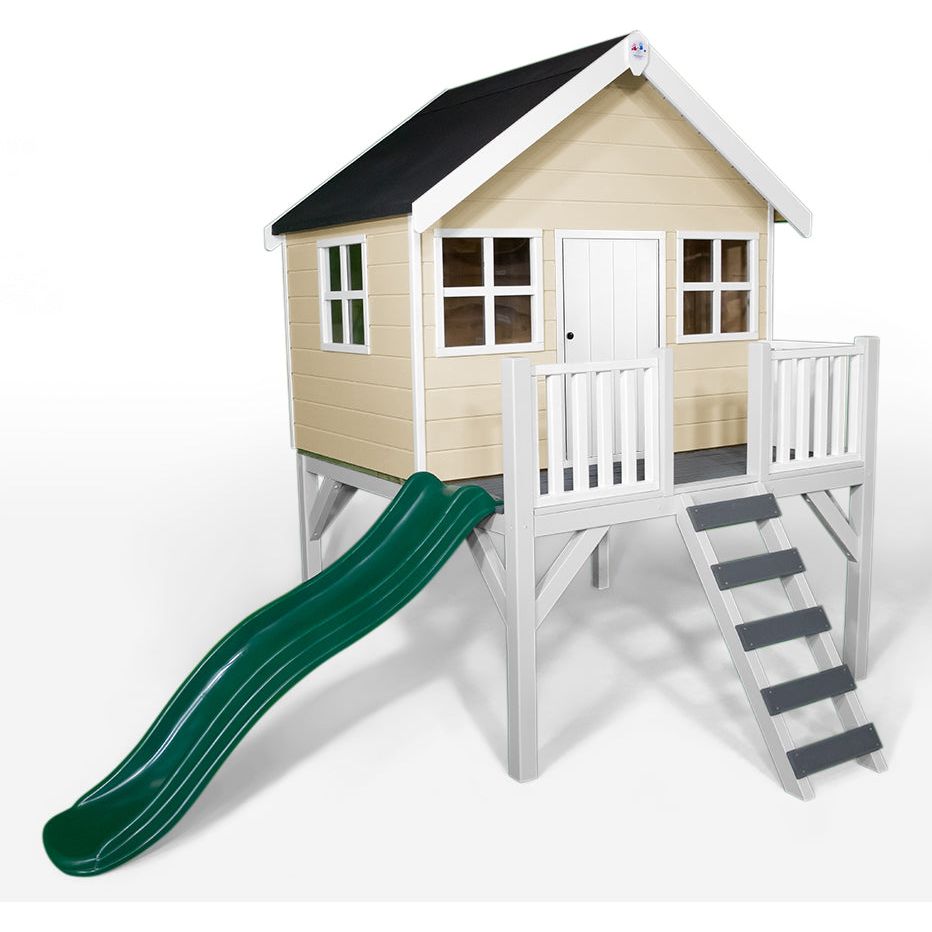 Little Rascals Felix Wooden Playhouse With Slide - The Online Toy Shop - Wooden Playhouse - 7
