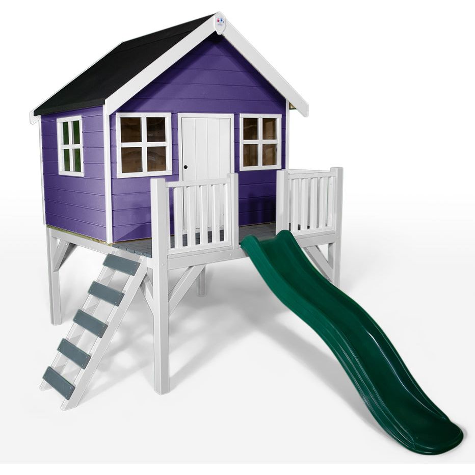 Little Rascals Felix Wooden Playhouse With Slide - The Online Toy Shop - Wooden Playhouse - 4