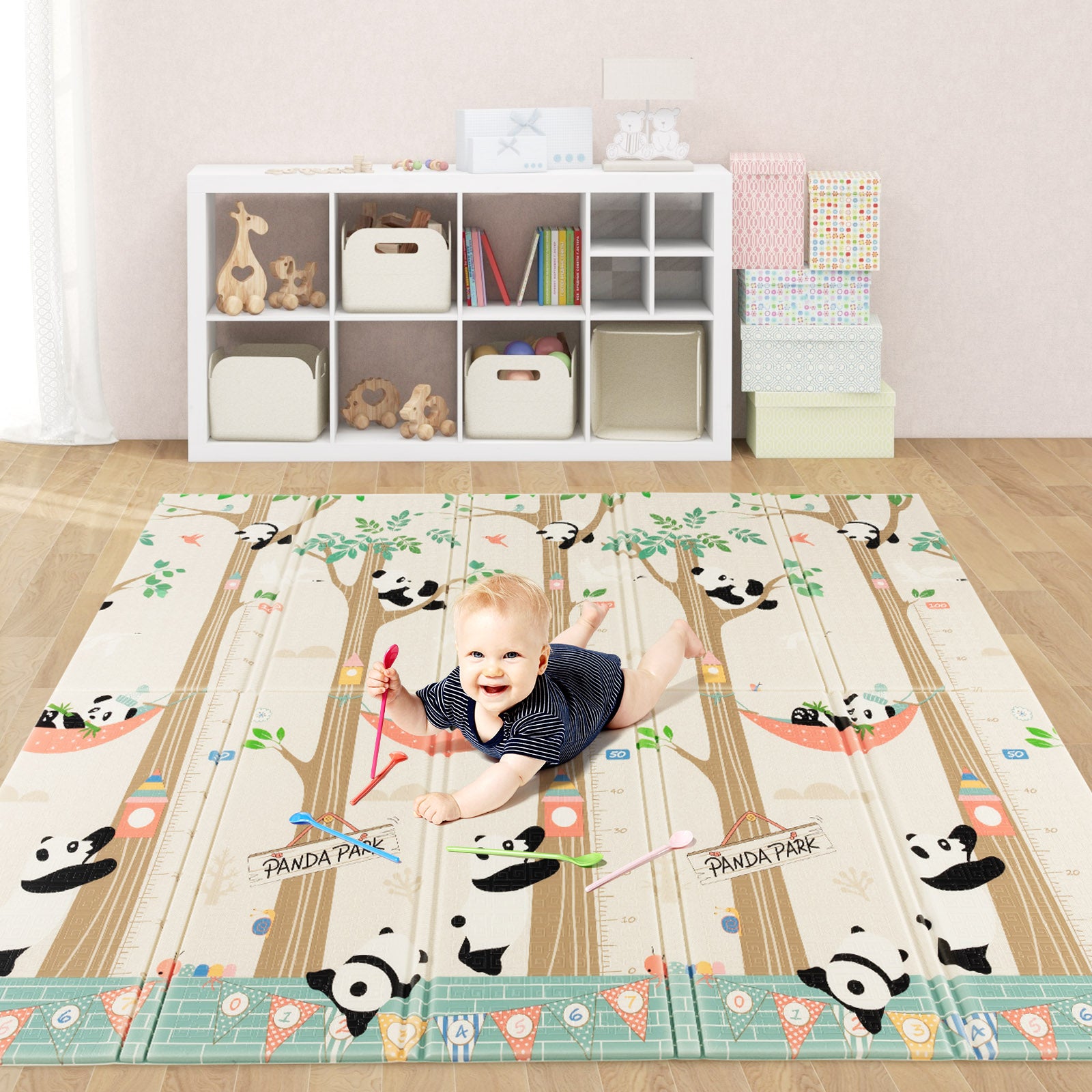 200 x 180 cm Extra Large Baby Floor Mat with Carry Bag-A - The Online Toy Shop - Costway - 1