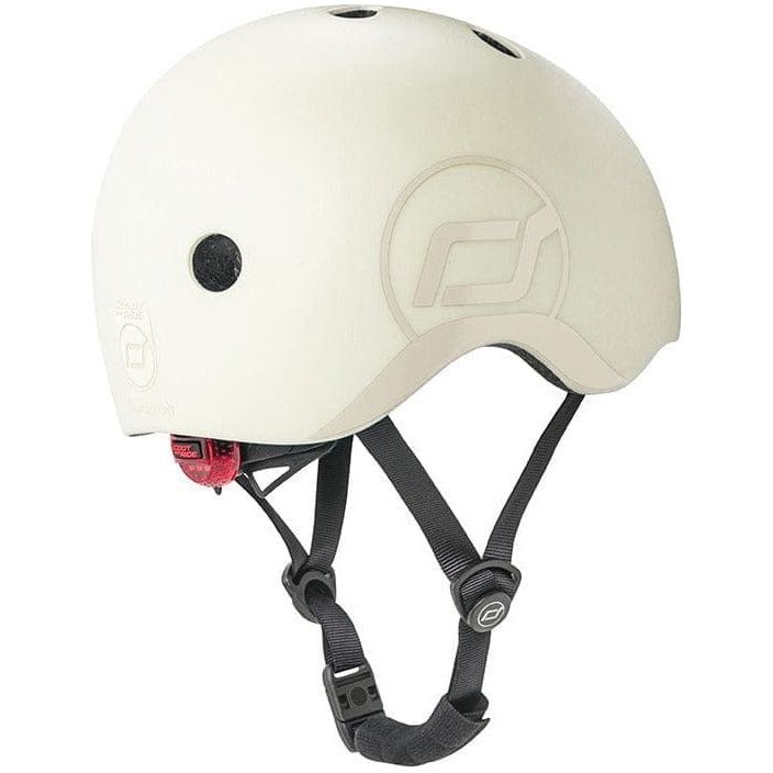 Scoot and Ride Helmet Ash - S-M side with logo