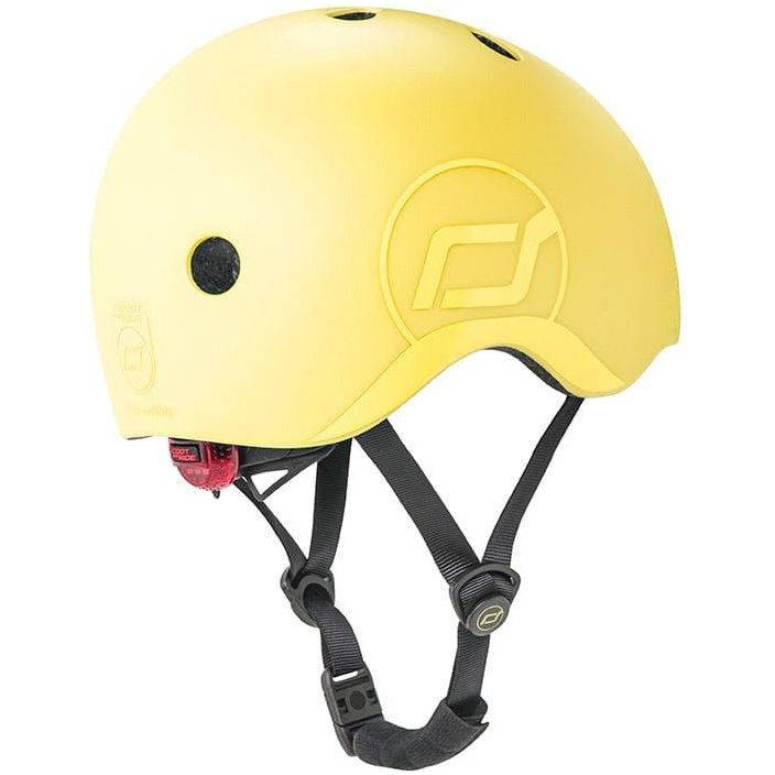 Scoot and Ride Helmet Lemon - S-M side with logo
