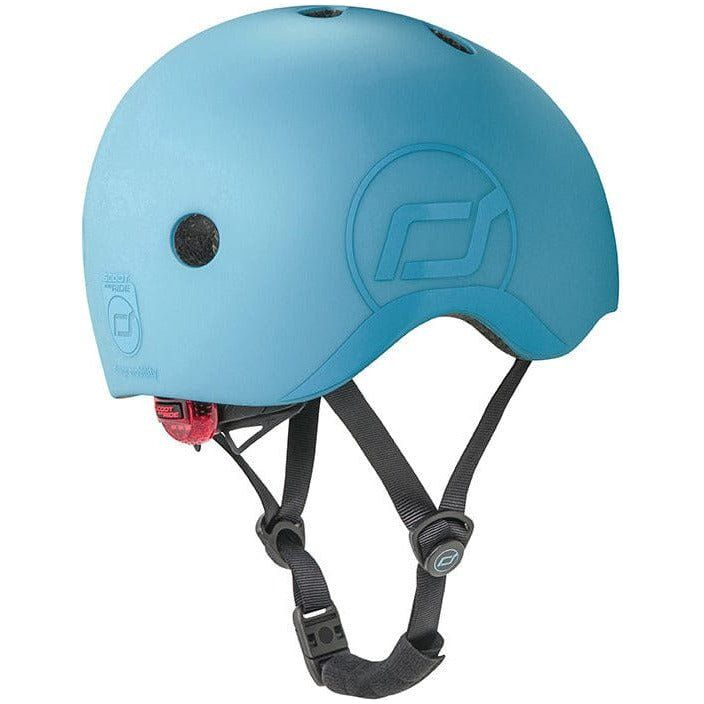 Scoot and Ride Helmet Steel - S-M  side with logo