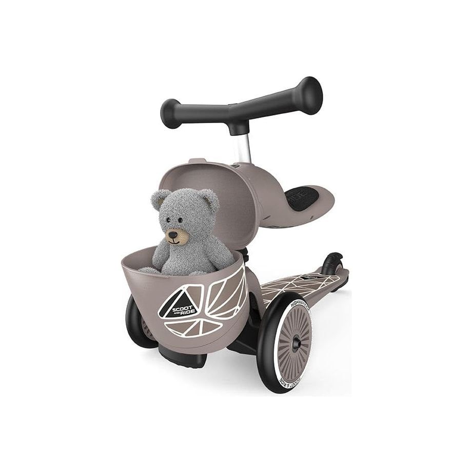 Scoot and Ride Highwaykick 1 Lifestyle Scooter - Age 1-5 Years - Brown Lines