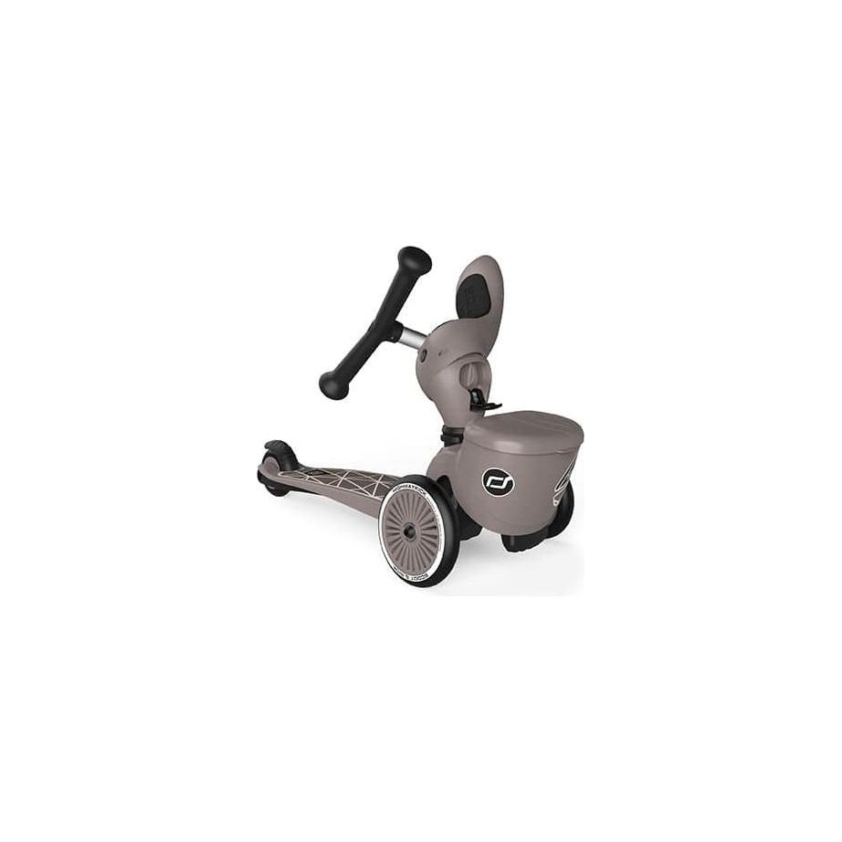 Scoot and Ride Highwaykick 1 Lifestyle Scooter- Brown Lines with handlebar adjustment