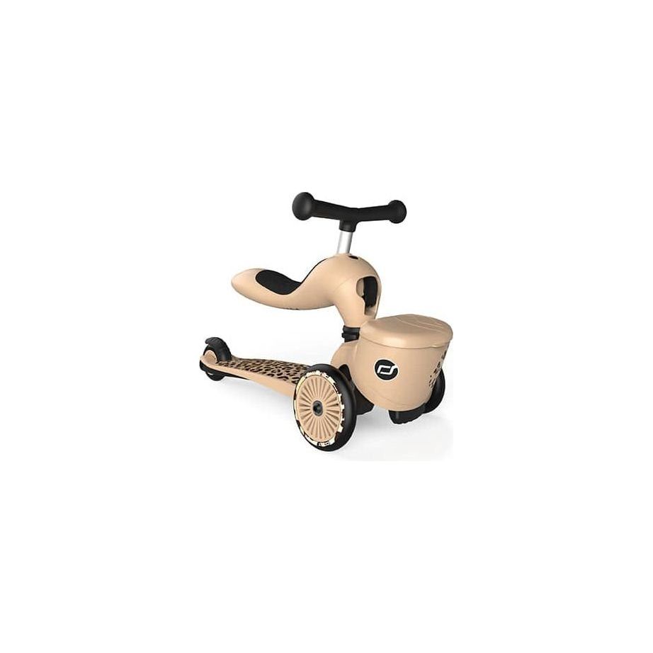 Scoot and Ride Highwaykick 1 Lifestyle Scooter - Leopard front right
