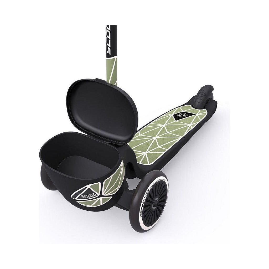 Scoot and Ride Highwaykick 2 - Age 2+ - Green Lines with open storage box