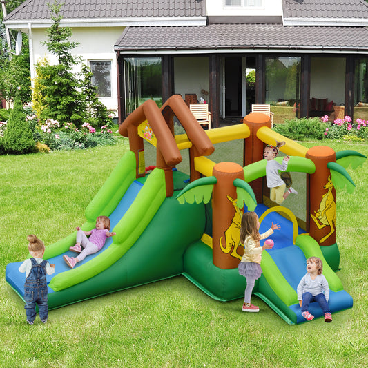 Inflatable Bouncy Castle with Slides and Climbing Wall & Air Blower