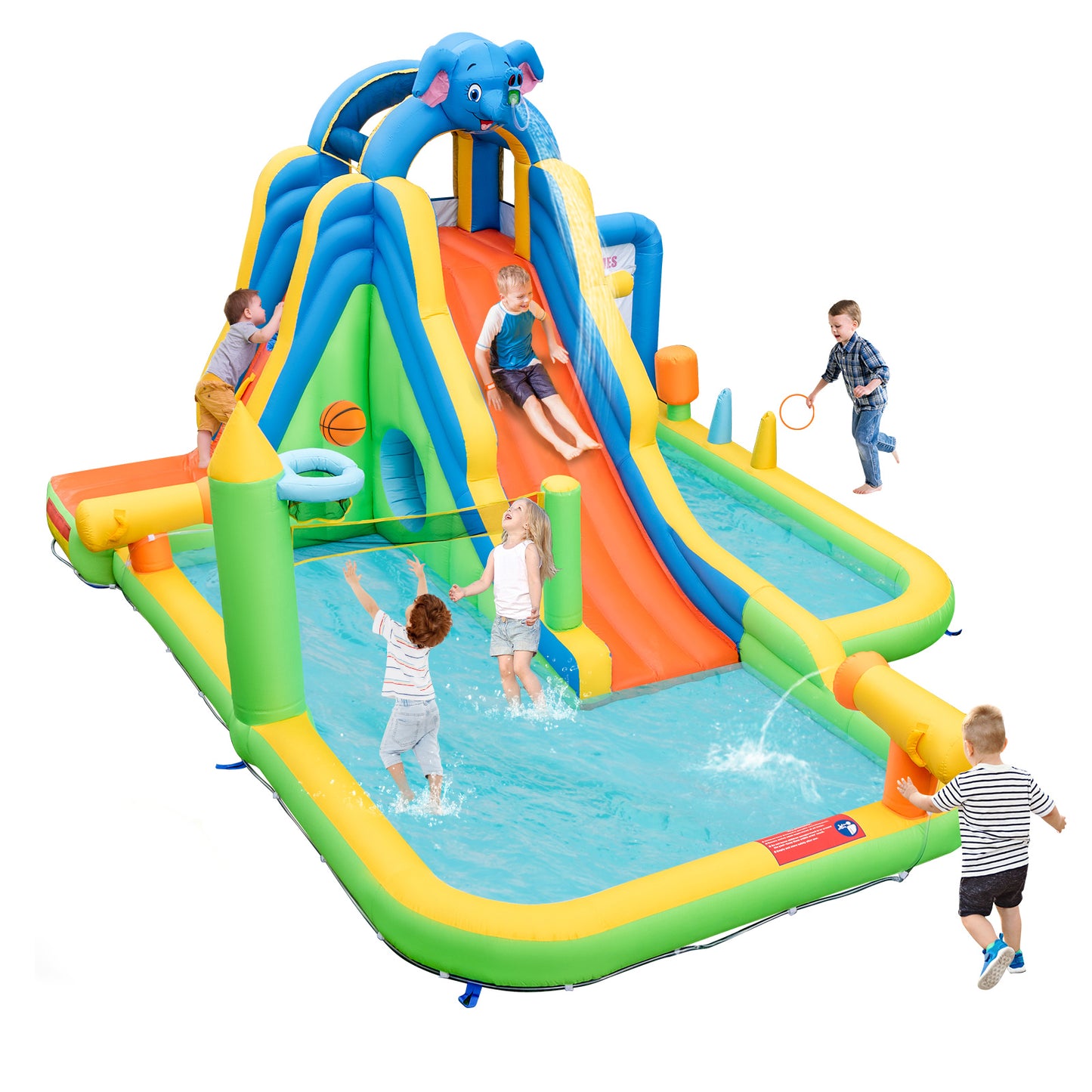 Giant Inflatable Water Slide With Splash Pools