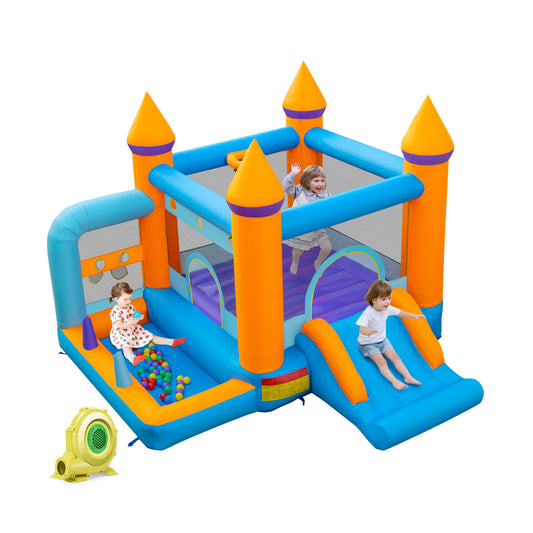 Bouncy Castle for Kids with Ocean Ball Pool and 735W Blower
