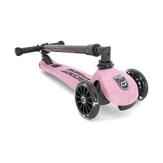 Scoot and Ride Highwaykick 3 Scooter - Age 3+ - Led Rose with folded handlebar