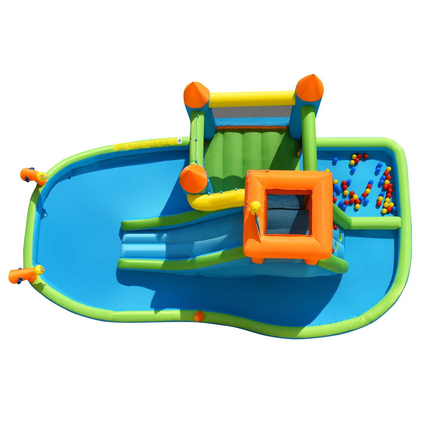 Inflatable Bouncy Castle & Splash Pool with Long Slide