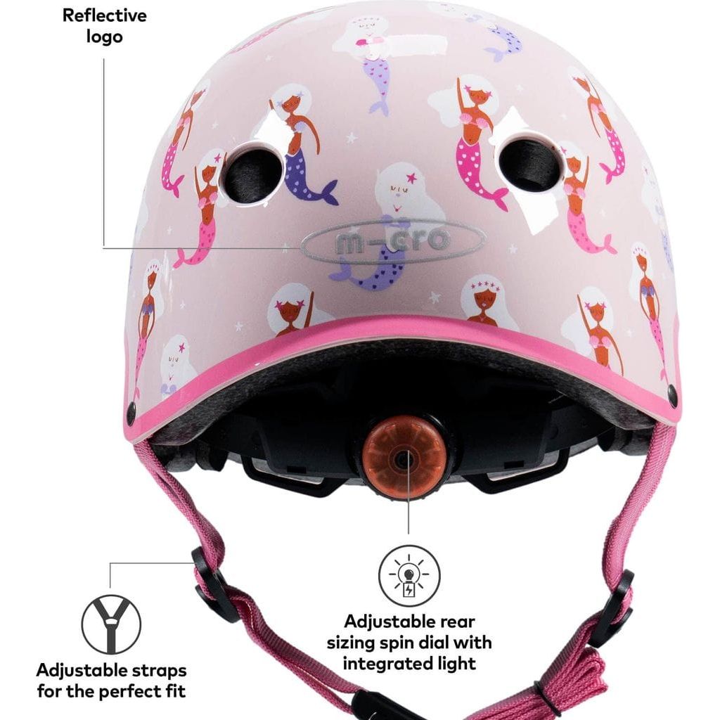 Micro Scooter Kids Helmet - Mermaid Deluxe Patterned Size Medium 55-58cm