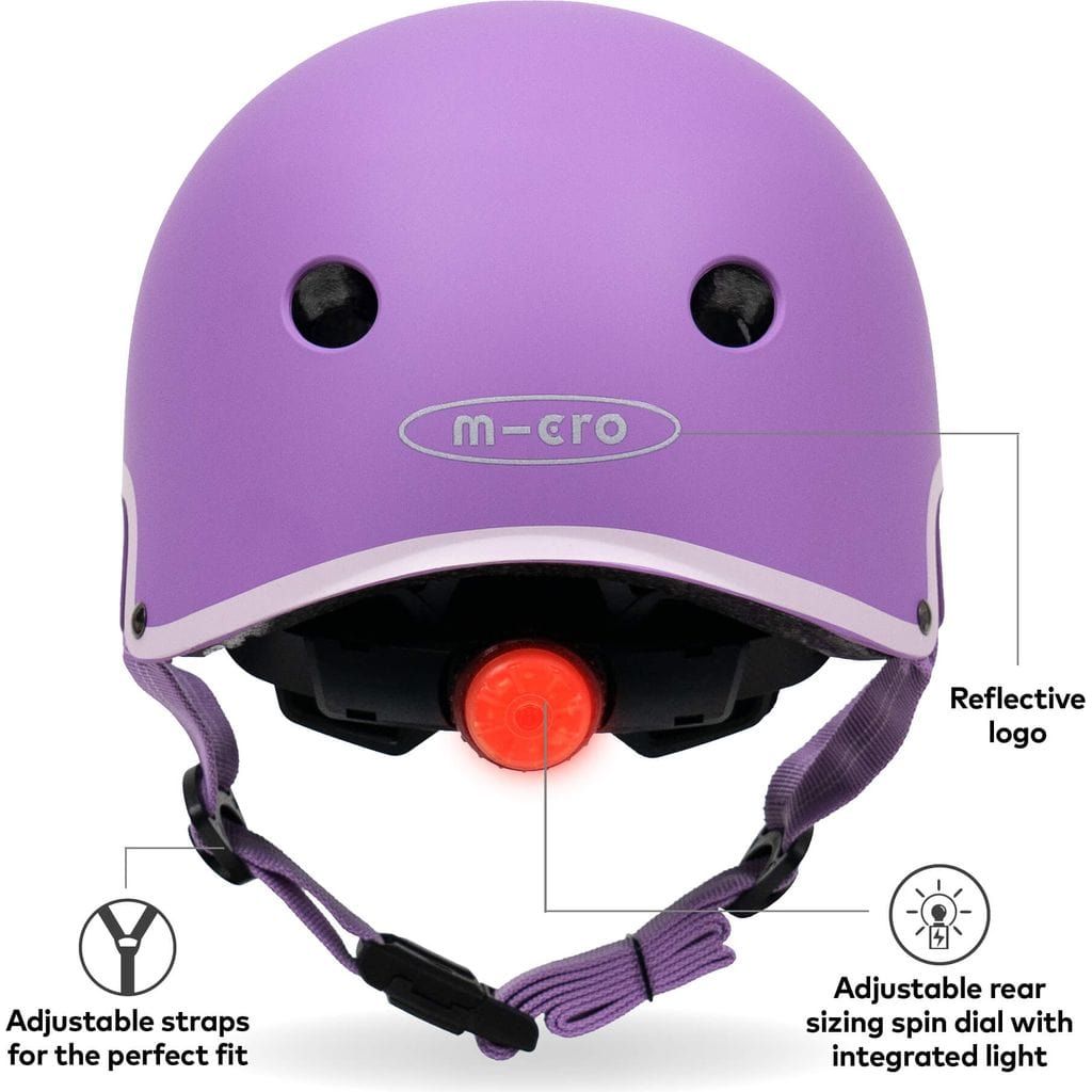 Micro Scooter Kids Helmet - Purple Deluxe Size Small 51-54cm
