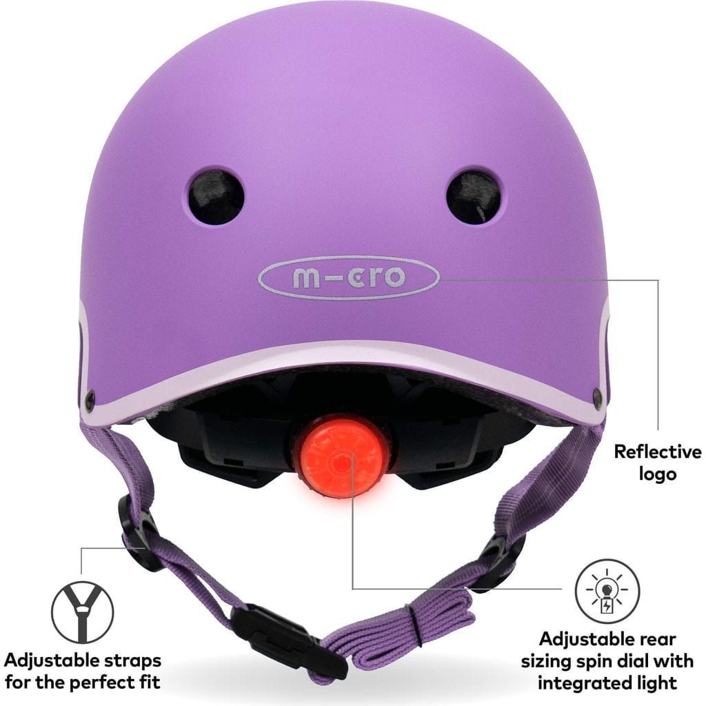 Micro Scooter Kids Helmet - Purple Deluxe Size Medium 55-58cm