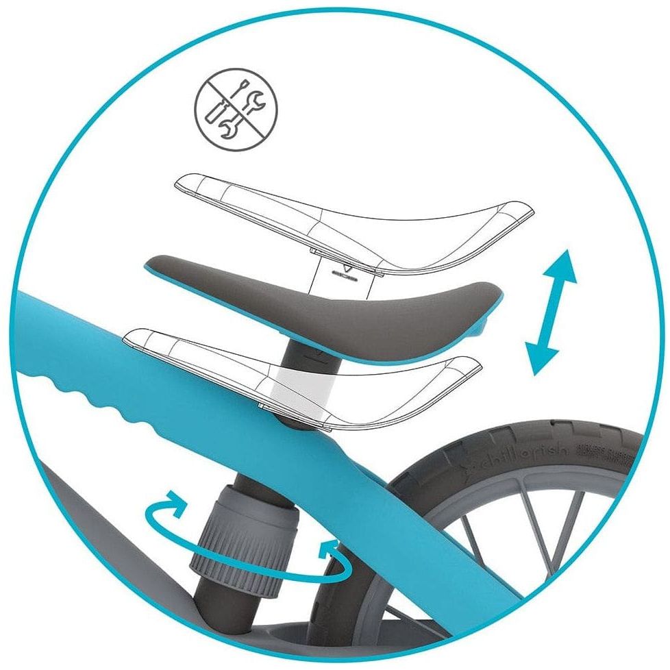 Chillafish Bmxie Moto Bike 2-5 Years in Blue seat adjustor