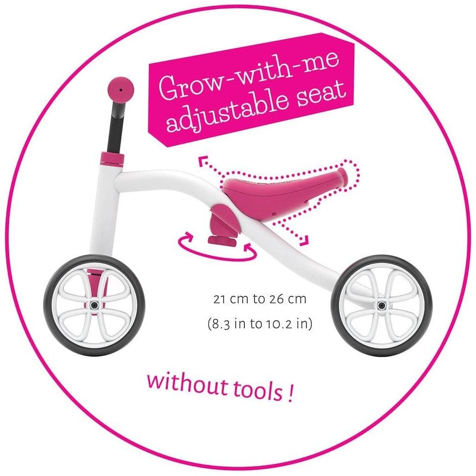 Chillafish Quadie for ages 1-3 Years in Pink with adjustable seat