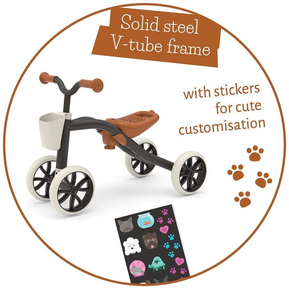Chillafish Quadie 2 with Basket age 1-3 Years in Black solid steel v tube frrame