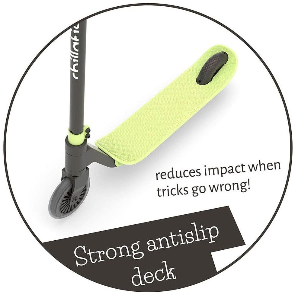 Chillafish Stunti 2 Wheel Scooter in Pistachio Green durable antislip deck#