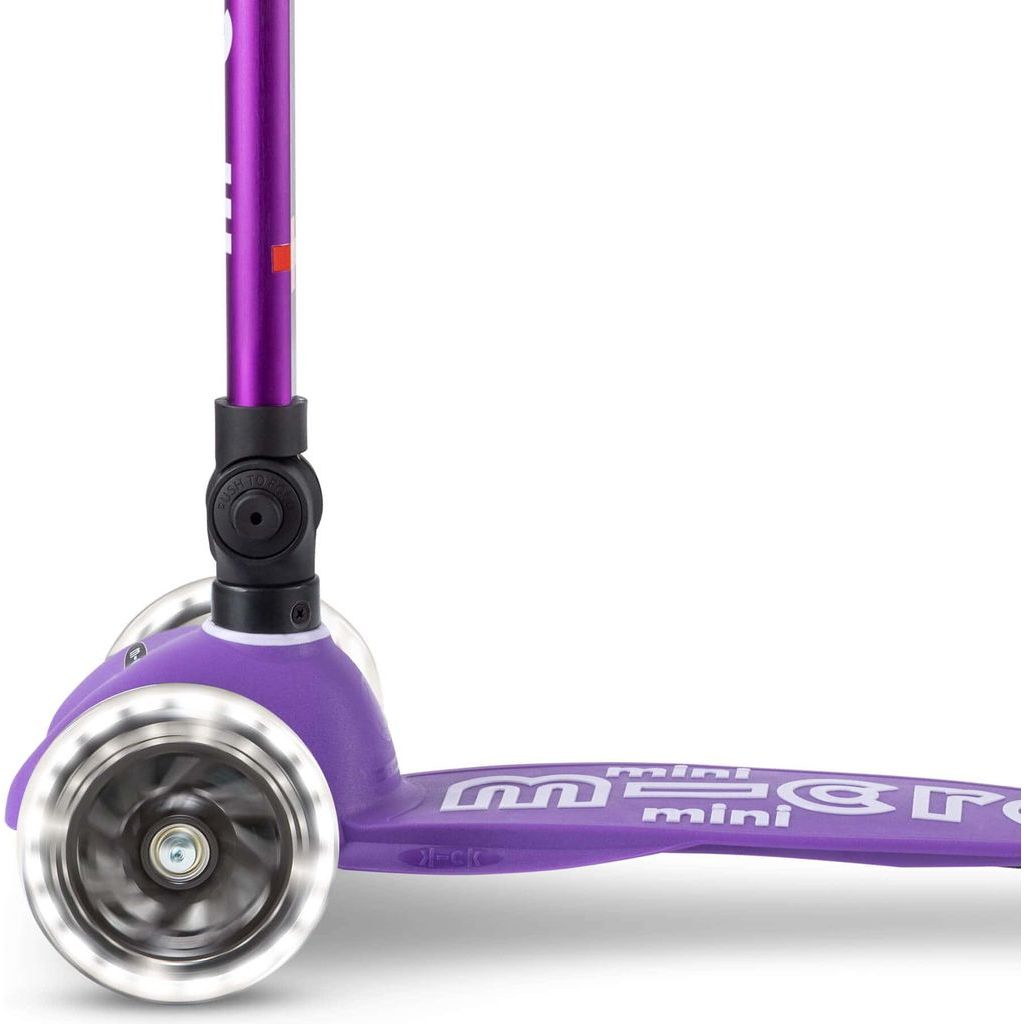 close up of wheels from Micro Scooter Mini Foldable - LED Purple