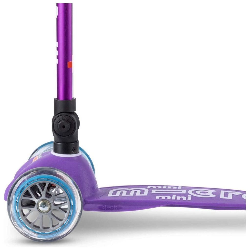 Micro Scooter Mini Foldable - Purple wheels close up