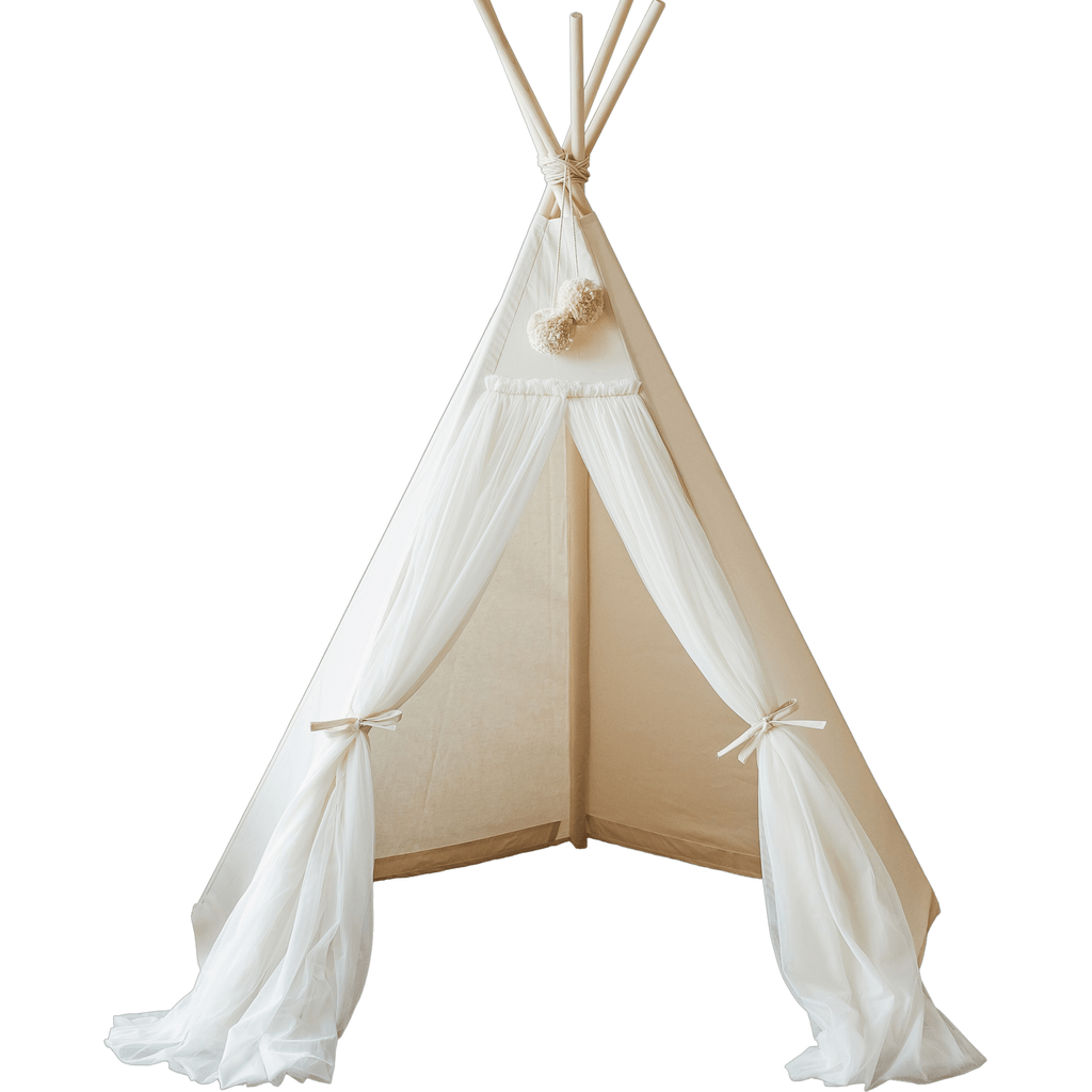 MINICAMP Fairy Kids Play Tent With Tulle in Ecru