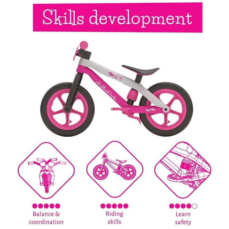 Chillafish Bmxie Balance Bike 2-5 Years in Pink skills development information