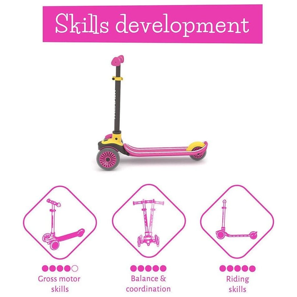 Chillafish Scotti Scooter in Pink skills development information