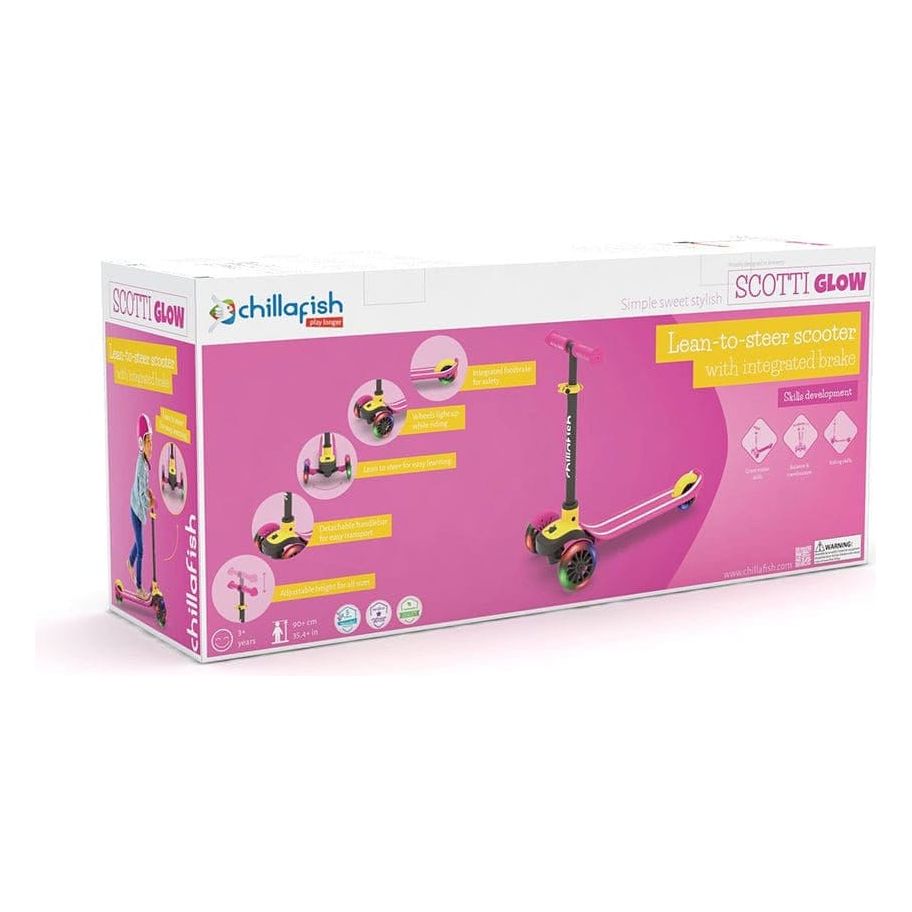 Chillafish Scotti Glow Scooter in Pink in box