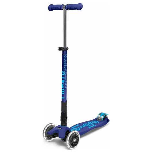 Micro Scooter Maxi LED Foldable - Navy Blue
