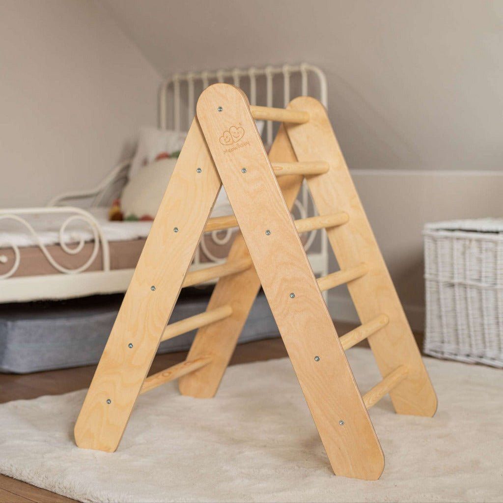 Montessori Wooden Climbing Triangle Ladder- Natural Wood