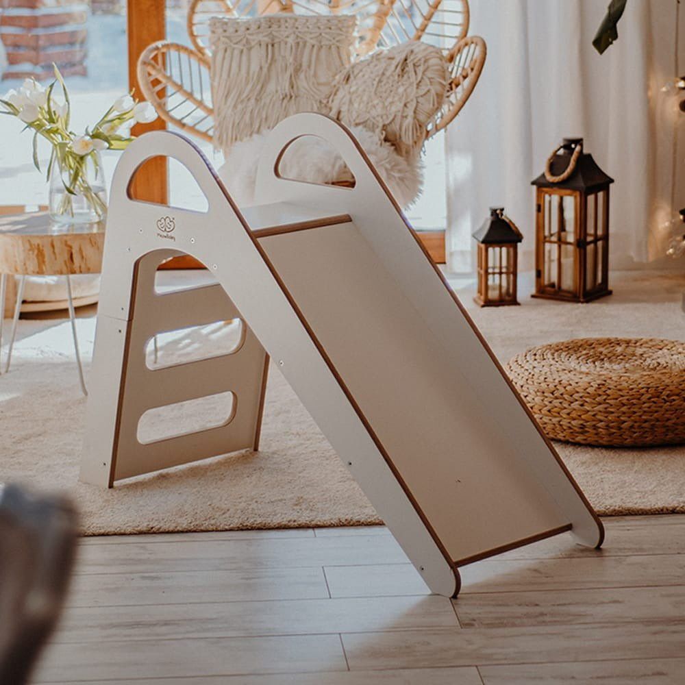 Wooden Indoor Slide in playroom