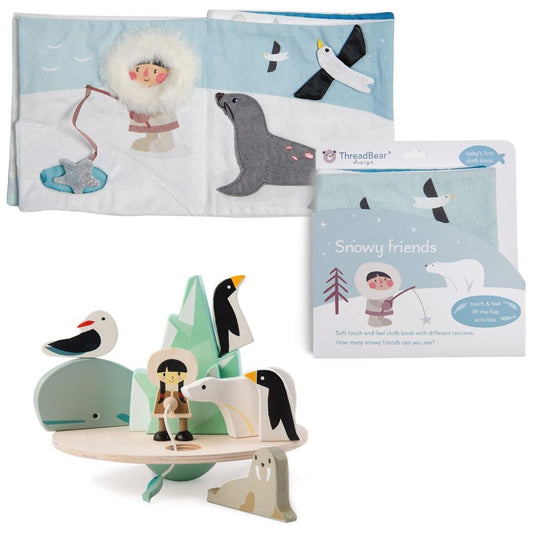 Thread Bear Balancing Polar Toy & Snowy Activity Book Bundle - The Online Toy Shop