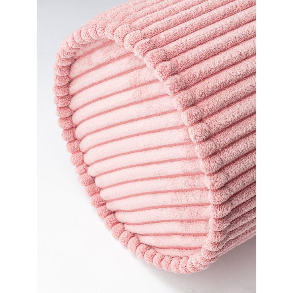Wigiwama Pink Mousse Roll Cushion close up