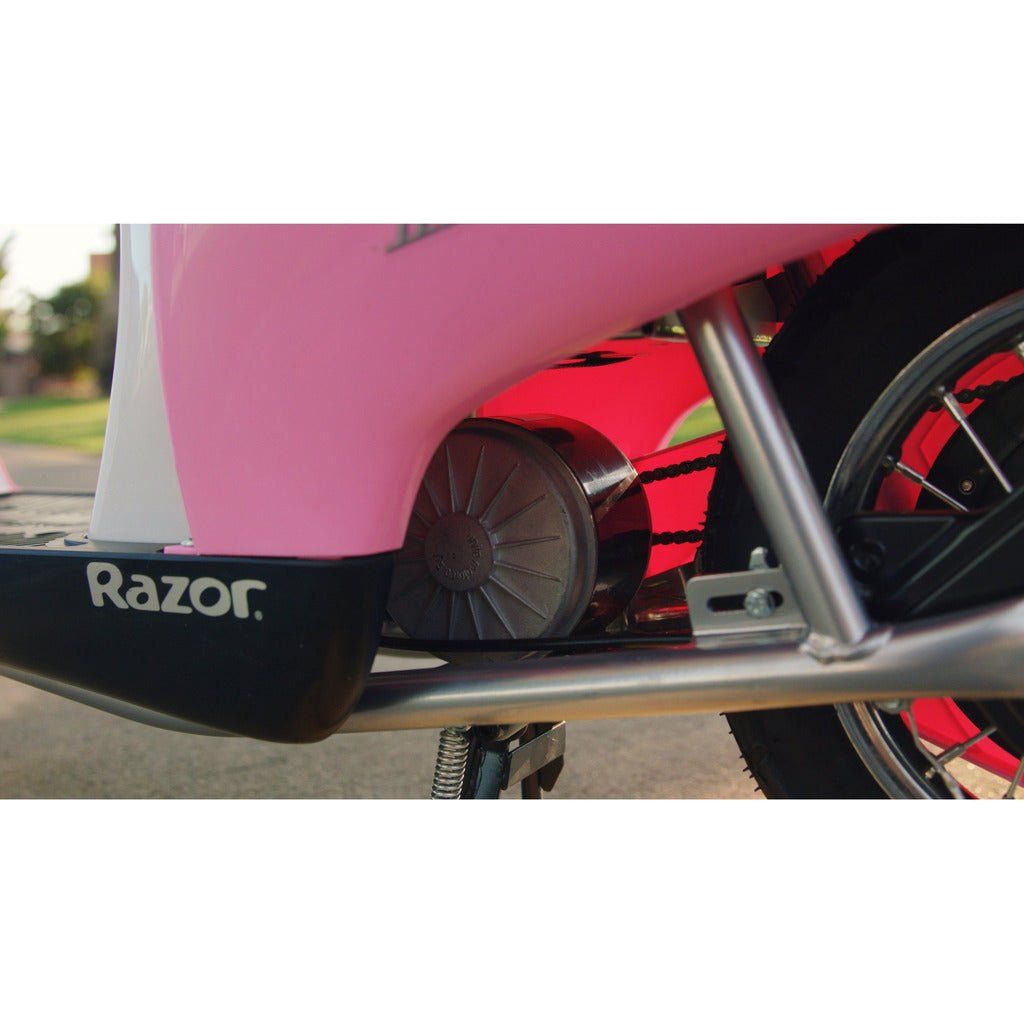 Razor Bella Pocket Mod 24Volt Scooter- Pink motor close up