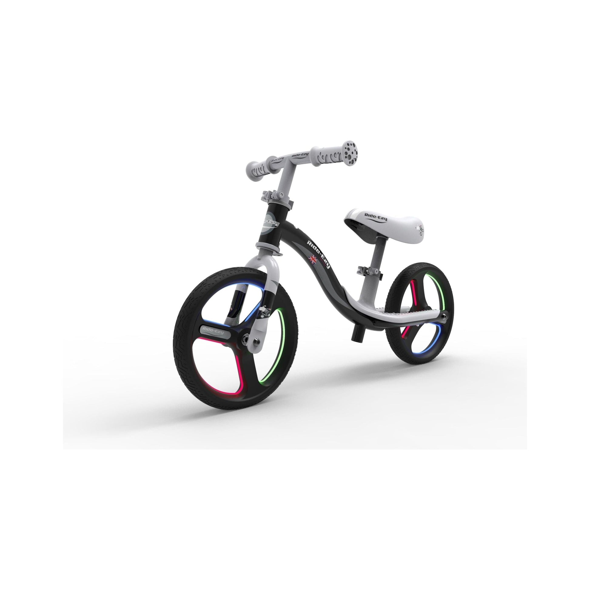 Ride-Ezy Go Glo Balance Bike - Black & Silver
