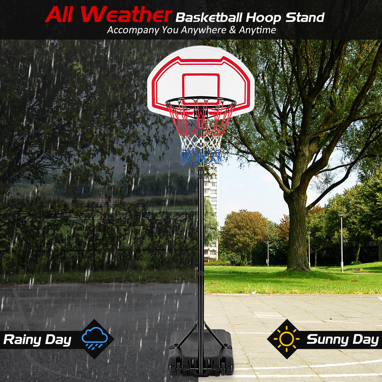 Indoor and Outdoor All Weather Portable Basketball Hoop Stand