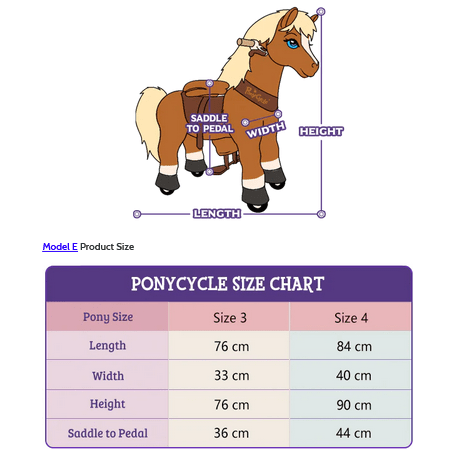 Ponycycle Model E Horse Riding Toy Age 3-5
