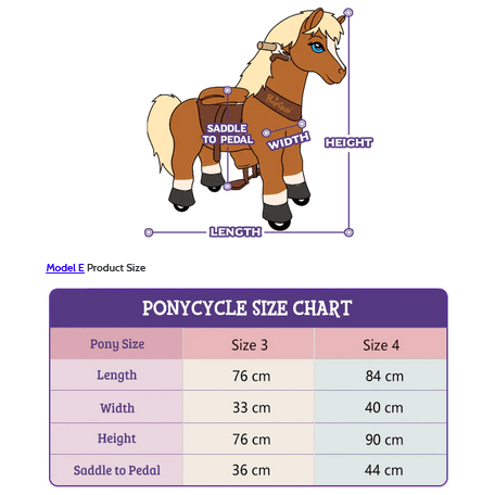 Ponycycle Model E Saddle Horse Toy Age 4-8