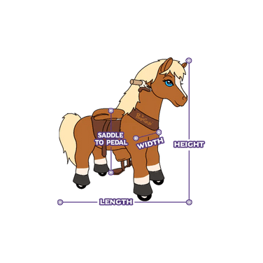 Ponycycle Model U Ride-on Pony Toy Age 4-8 Brown