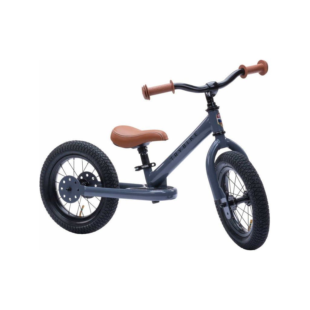 TryBike - Steel 2 in 1 Balance Trike Bike - Grey front right