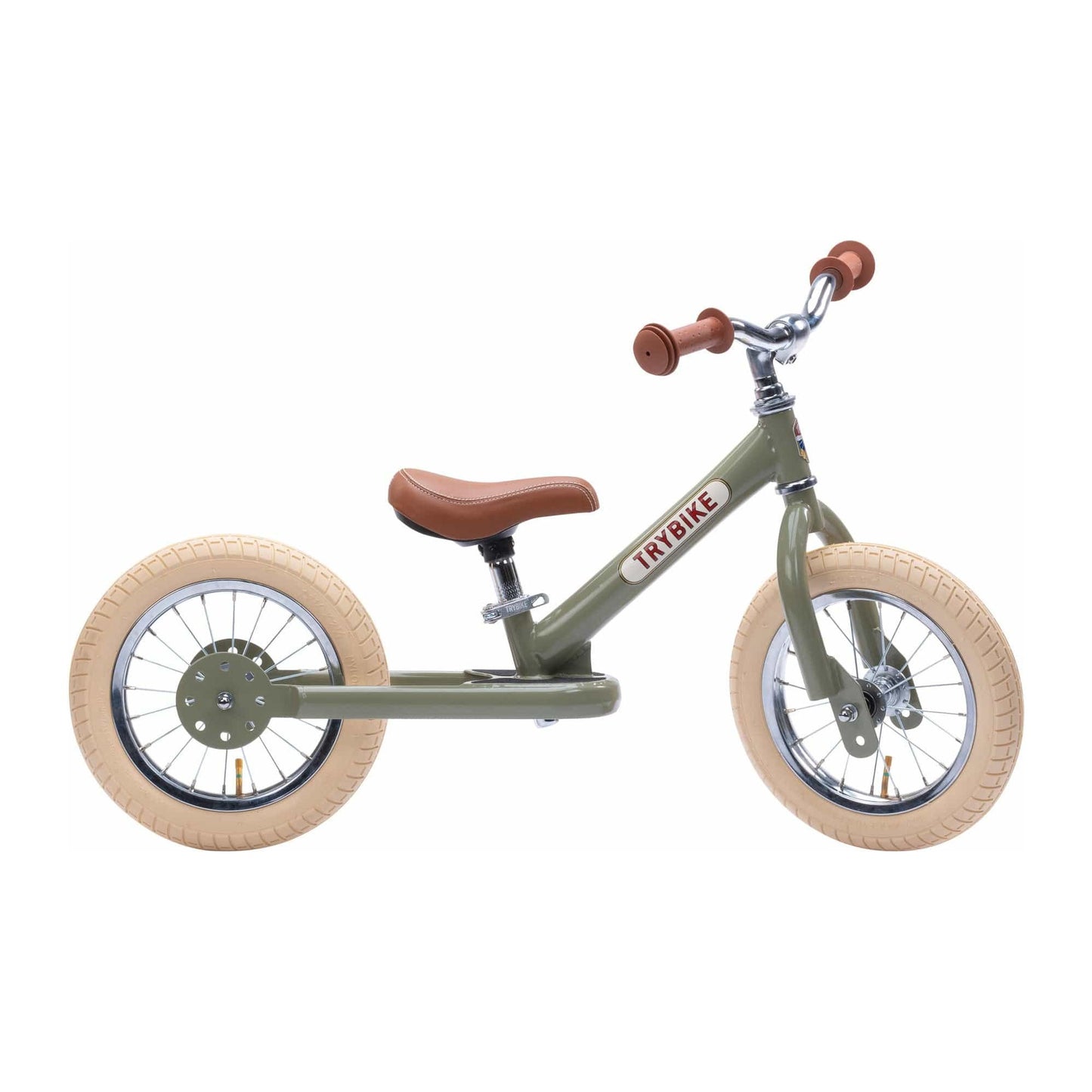 TryBike - Steel 2 in 1 Balance Trike Bike - Vintage Green stage 2 side