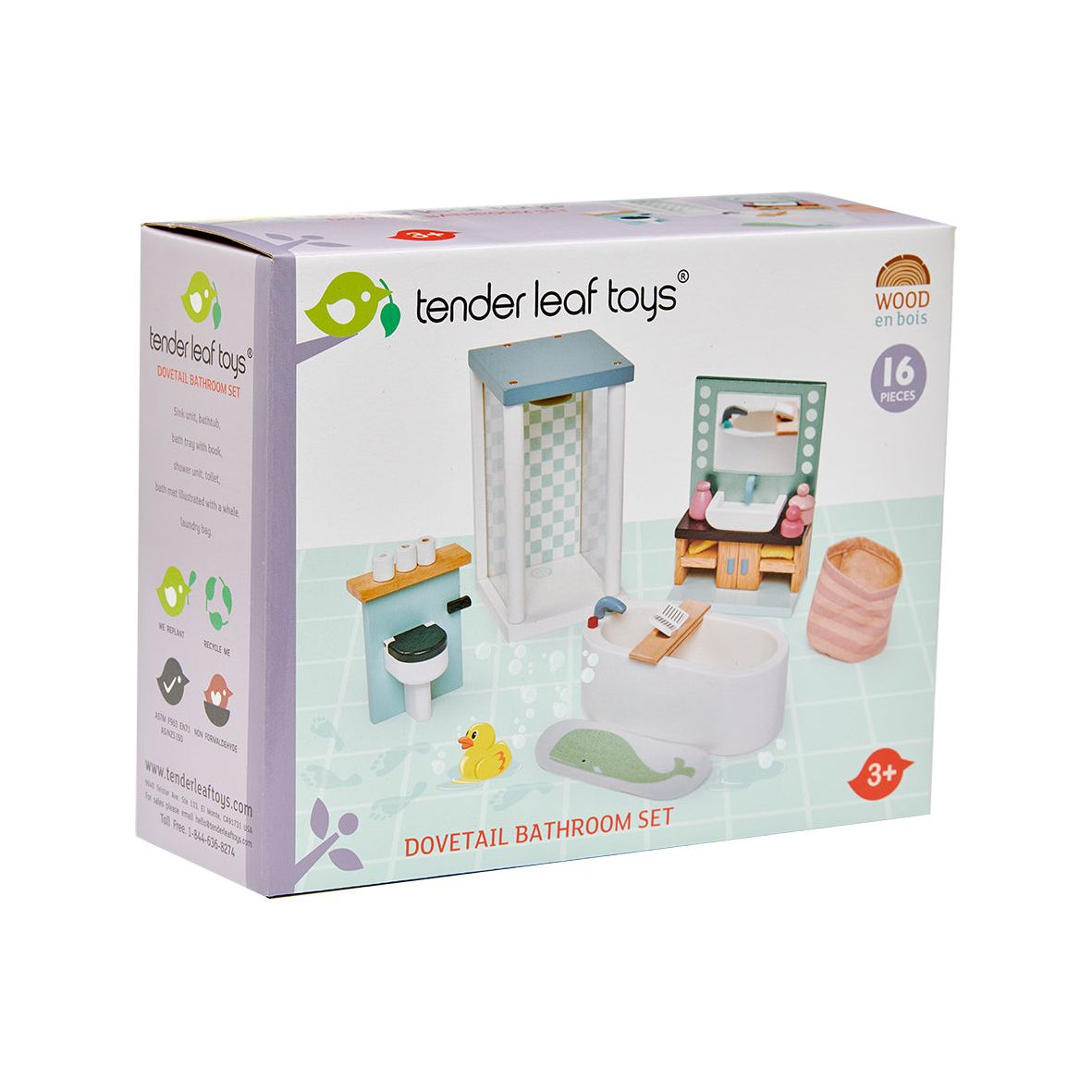 Dolls House Bathroom Furniture - The Online Toy Shop - Dollhouse Accessories - 3