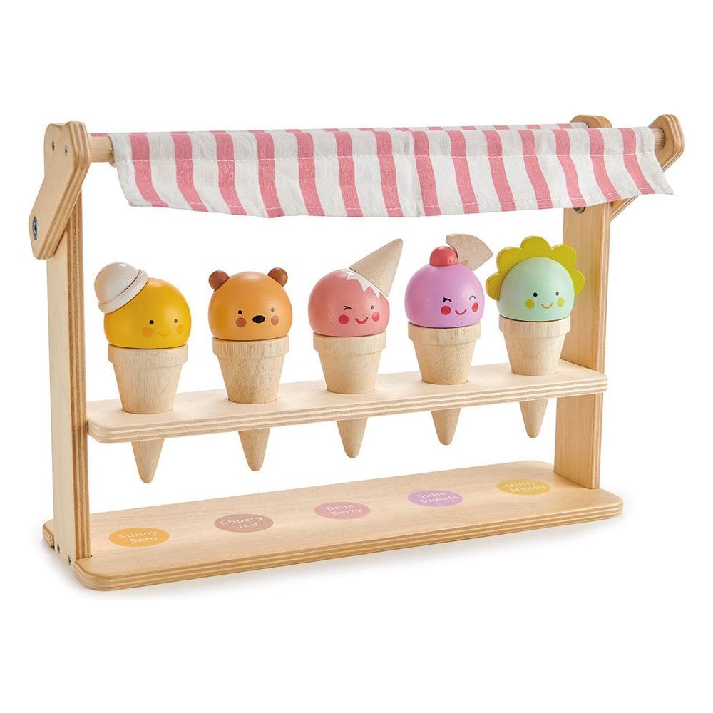 Tender Leaf Scoops and Smiles Wooden Ice Cream Set