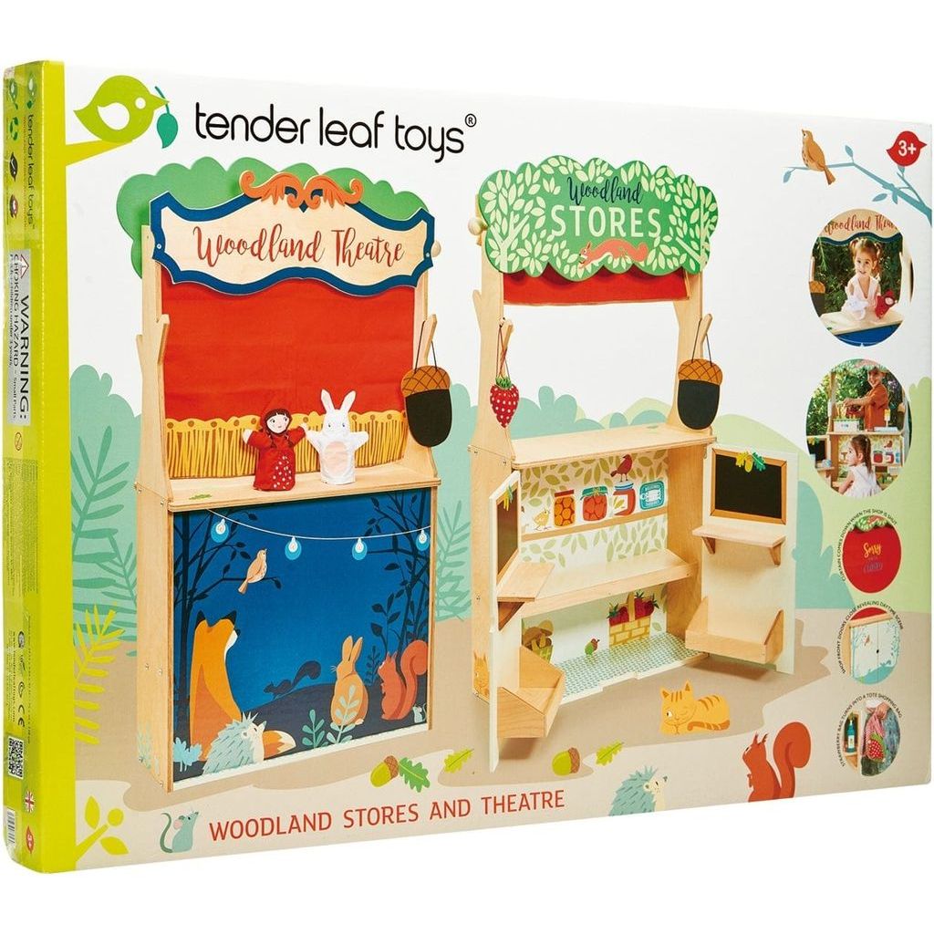 Tender Leaf Woodland Stores & Theatre wooden toy  box