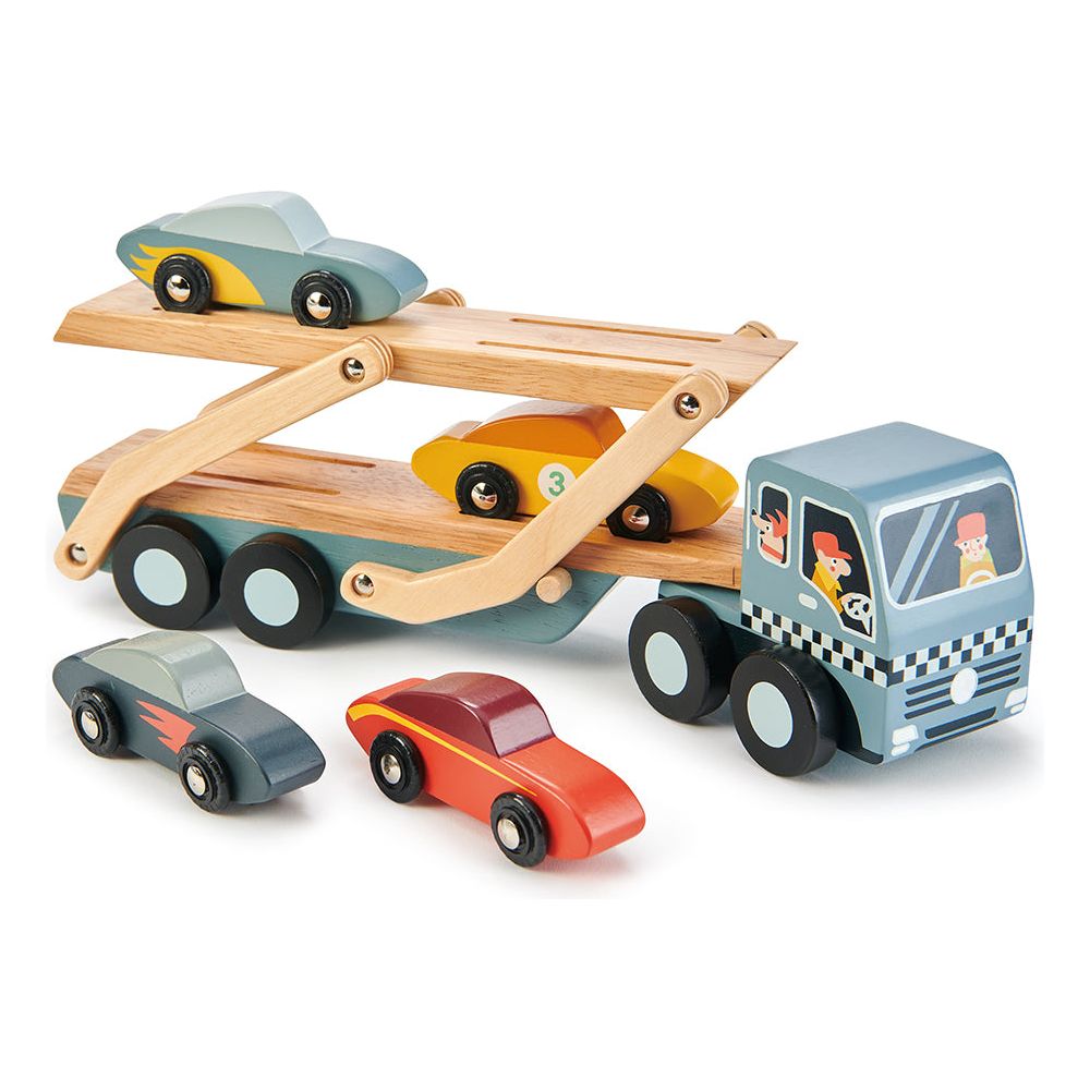 Car Transporter - The Online Toy Shop - Wooden Toy Vehicles - 4