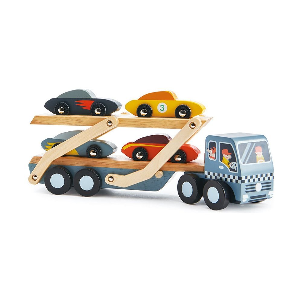 Car Transporter - The Online Toy Shop - Wooden Toy Vehicles - 1